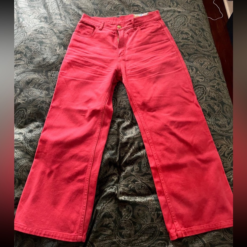 Big Bud Press Jeans Pink Wide Leg size 29 watermelon funky pants
